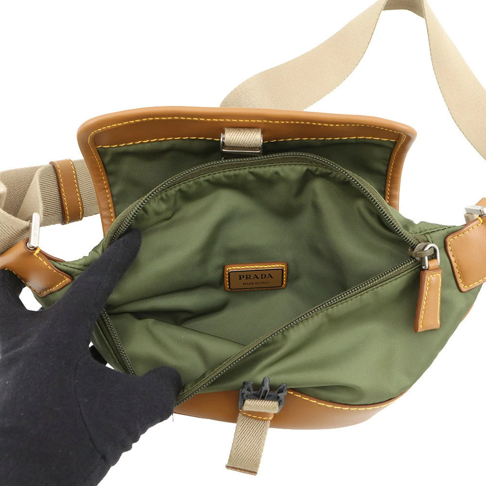 Prada Body Bum Crossbody Belt Bag Triangle Logo Leather Waist Pouch - Picture 6 of 12